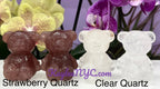 6cm Natural Crystal Teddy Bears Healing Energy