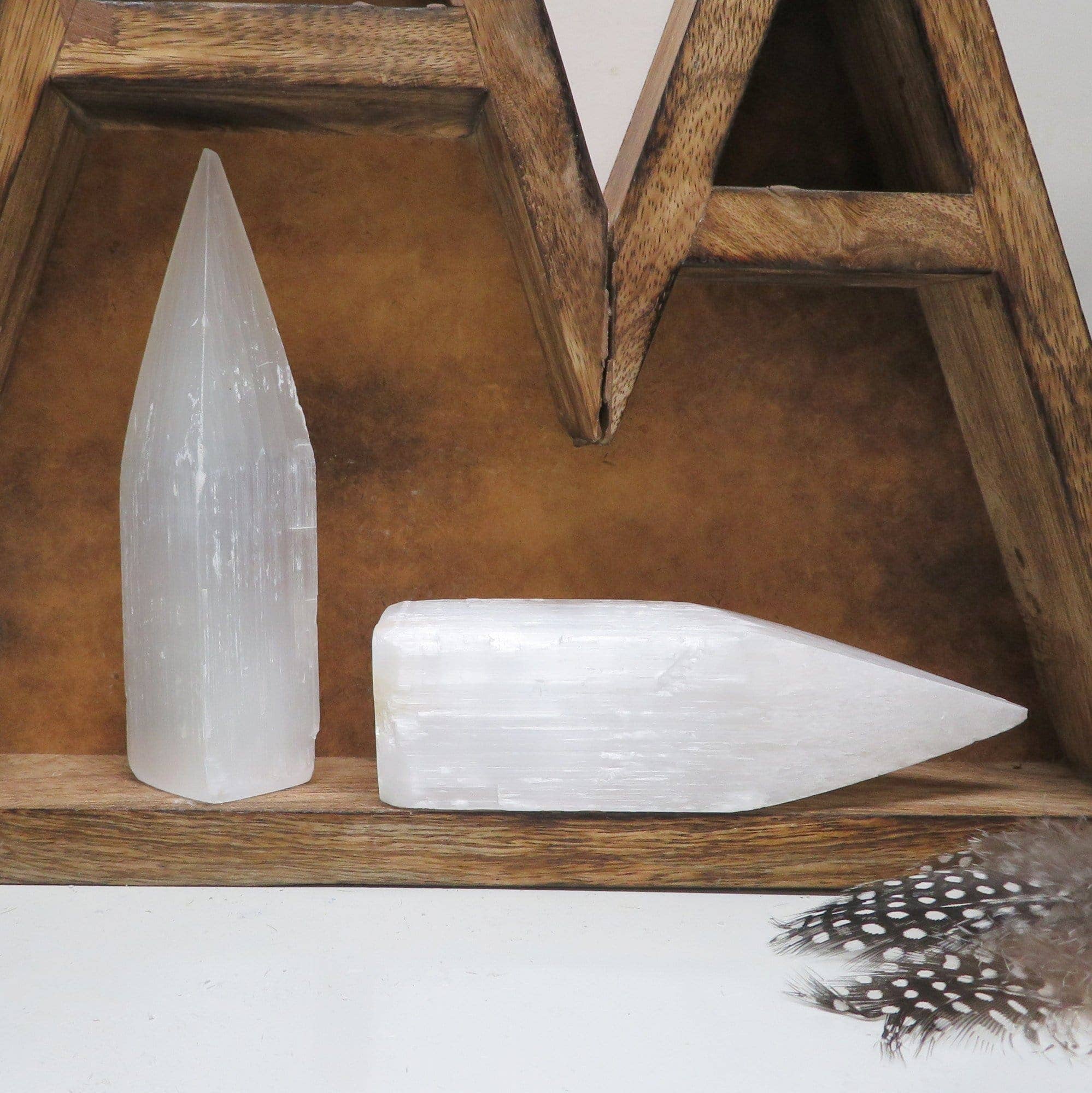 Selenite Crystal Tower Obelisk Point -Stone Generator