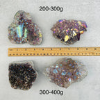 Amethyst Druzy Crystal Cluster with Angel Aura Pearly Finish: 300-400g