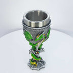 Stainless Steel Chalice - Medieval Dragon w/ Gem (Each): Medieval Dragon
