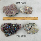 Amethyst Druzy Crystal Cluster with Angel Aura Pearly Finish: 200-300g