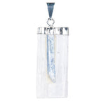 SELENITE AND GEMSTONE PENDANTS: ROSE QUARTZ