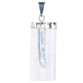 SELENITE AND GEMSTONE PENDANTS: KYANITE