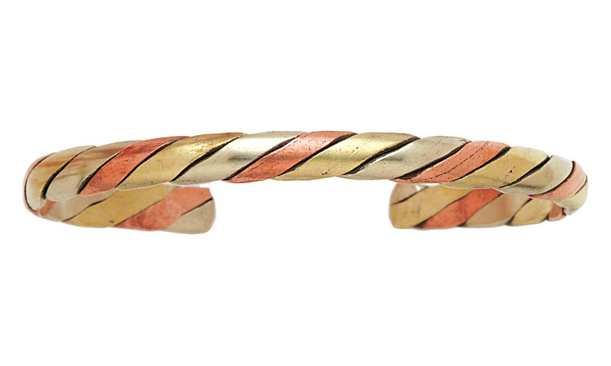 Copper 3 Metal Twist Bracelet