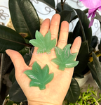2” Natural Aventurine Pot Leaf for Healing