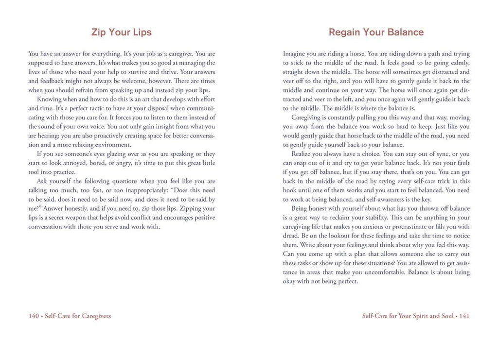 Self-Care for Caregivers by Susanne White: Hardcover 208 pages / English