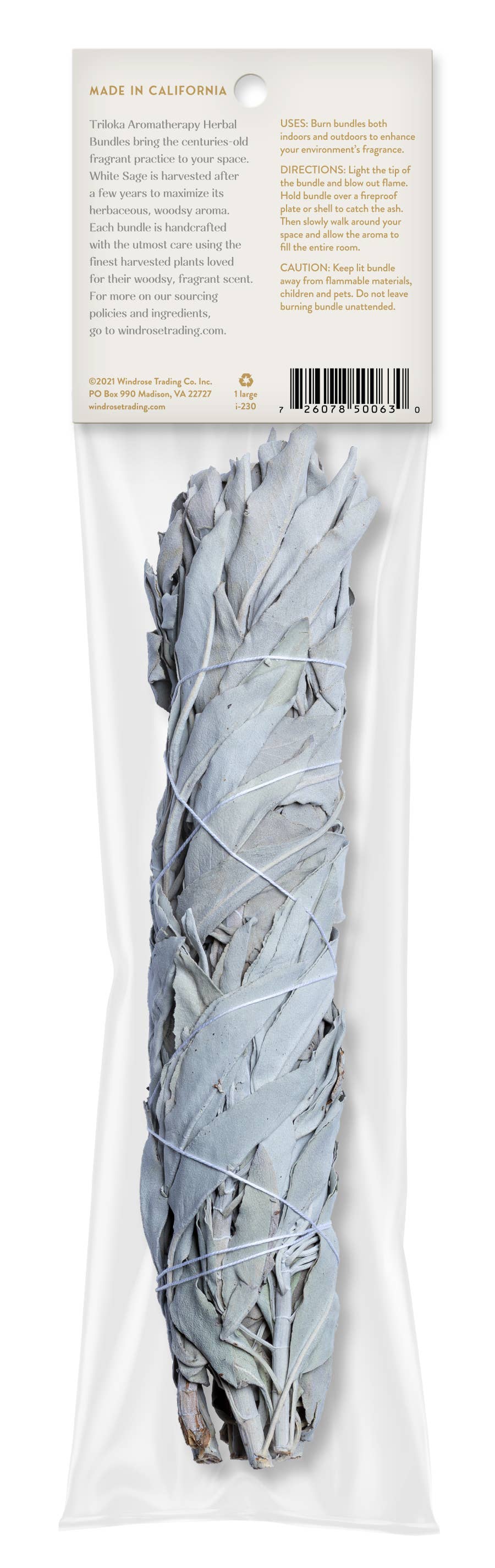 Triloka White Sage - Large Herbal Bundle