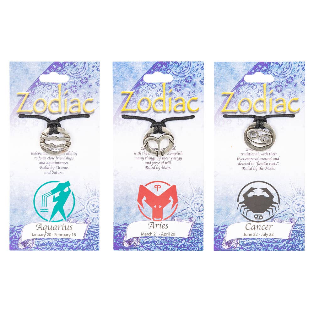 Signs Of The Zodiac Pendants: Aquarius