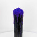 Dripping Colors Pillar Candle - Black/Purple (Each): Black/Purple