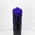 Dripping Colors Pillar Candle - Black/Purple (Each): Black/Purple