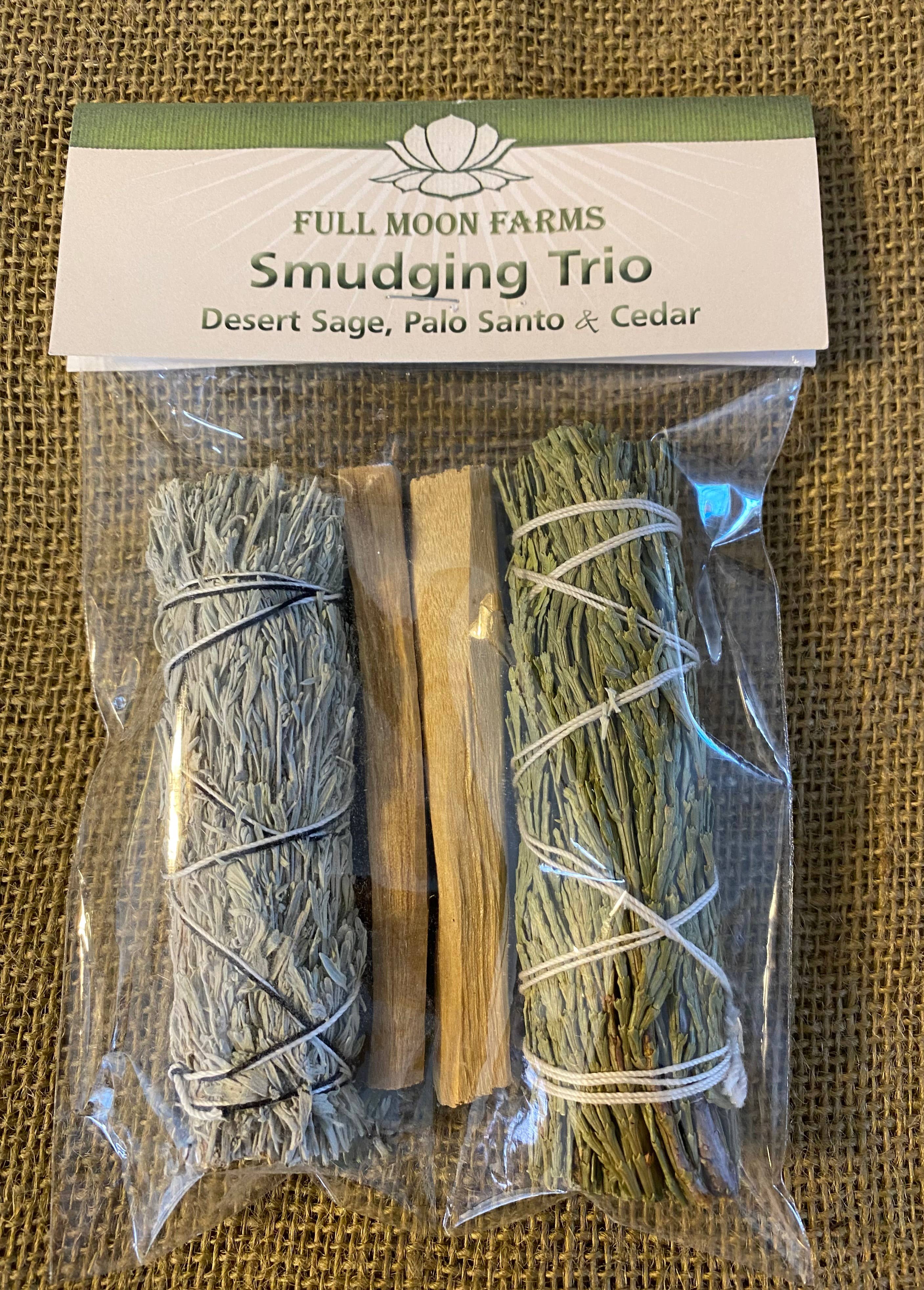 Smudging Trio- Desert Sage, Palo Santo and Cedar