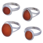 Carnelian Assorted Shapes Small Ring: Sterling Silver / 5 / Carnelian