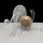 Acrylic Sphere Crystal Holder Moons - Flower of Life