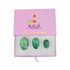 Yoni Eggs: Green Flower Jade / 4pc