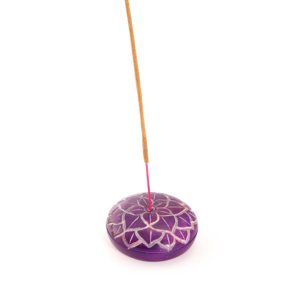 Incense Burner - Soapstone Pebble Crown Chakra Sahasrara 2.5
