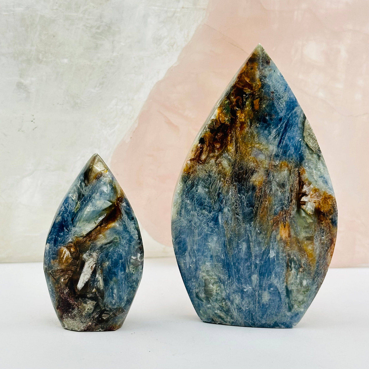 Blue Kyanite Crystal Polished Cut Base Point - By Weight: 260-300g