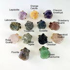 Crystal Rose - Carved Stone -: Yooperlite / Gold