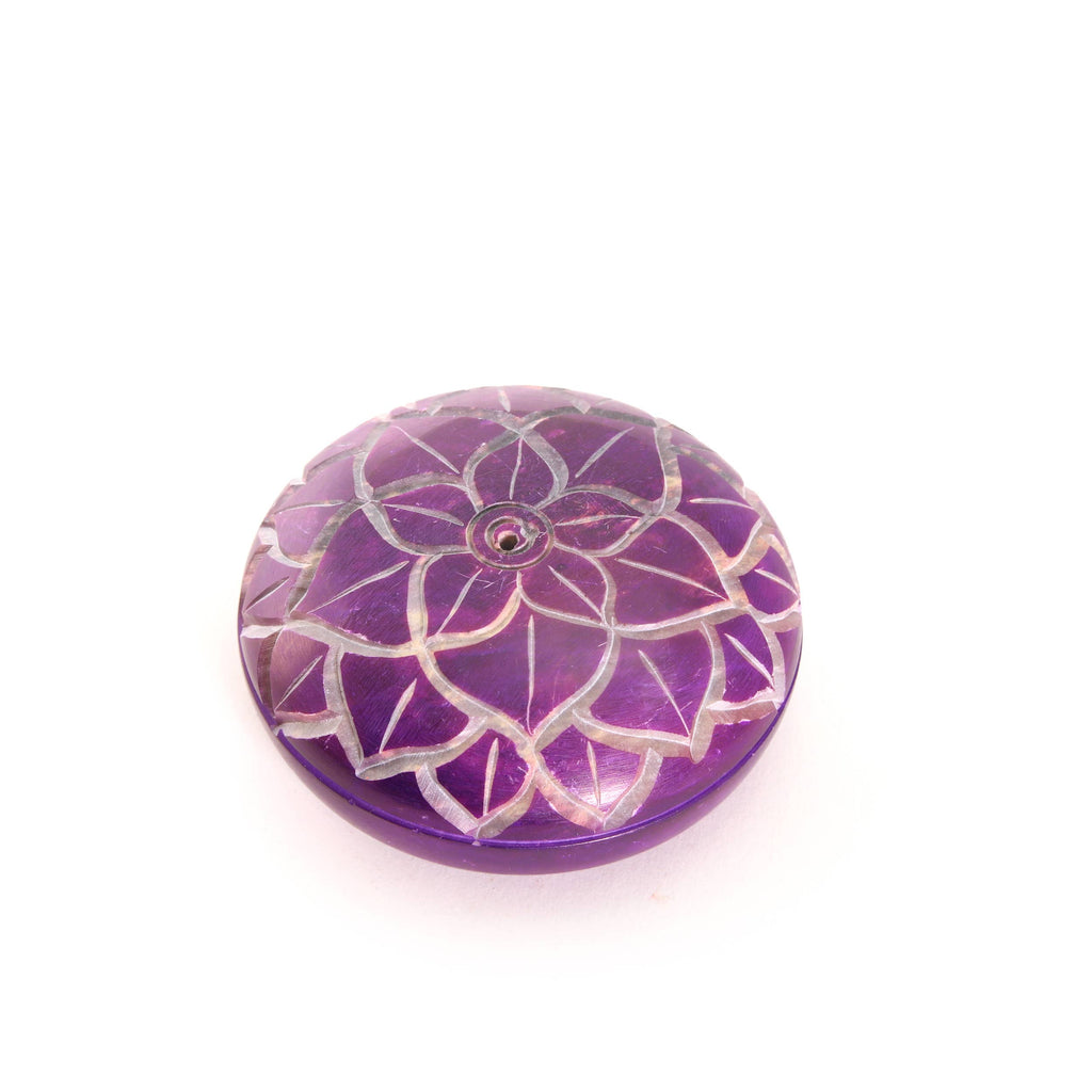 Incense Burner - Soapstone Pebble Crown Chakra Sahasrara 2.5