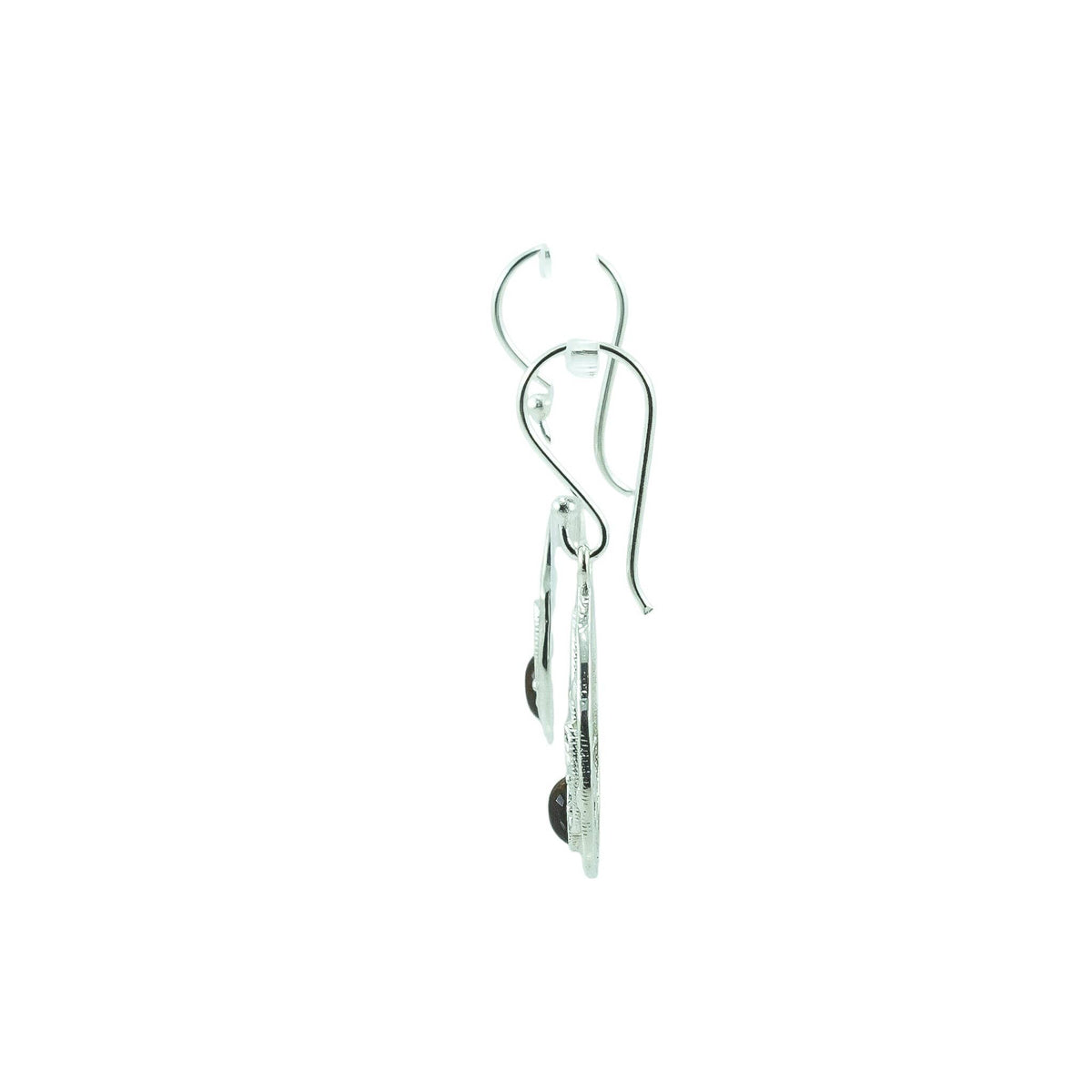 Carnelian Silver Dangling Earrings
