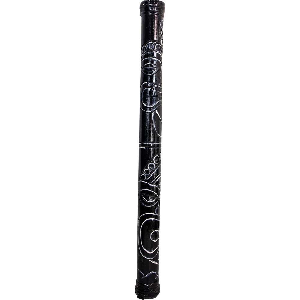 Bamboo Handcarved Rainstick - Black Tribal - Large (Each): Tribal