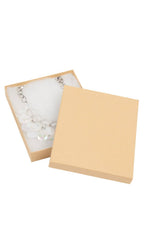 Cotton-Filled Jewelry Boxes: Kraft / Case of 100 / 5¼" × 3¾" × ⅞"