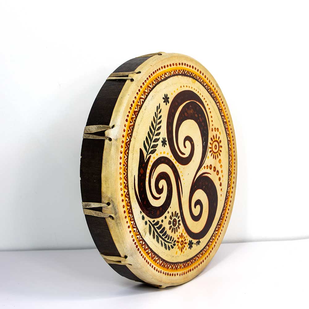 Ceremonial Drum - Triskelion Spiral (Each): Triskelion Spiral
