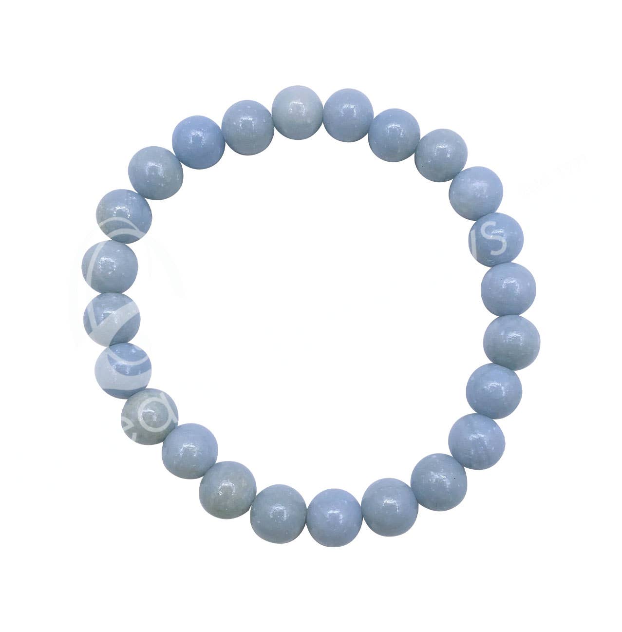 BRACELET - ANGELITE (8 MM) 8-8.5"