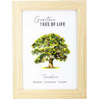 Wood Picture Frame Gemstone Tree of Life - Tourmaline (Each): Tree of Life