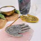 Crystal Hand Incense Holder - Silver or Gold -: Gold