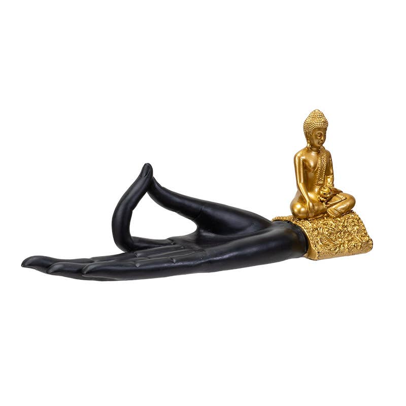 Golden Buddha Hand Incense Burner