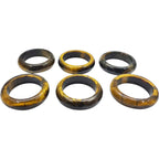 Gemstone Rounded Tiger Eye Band Ring 9 / Tiger Eye