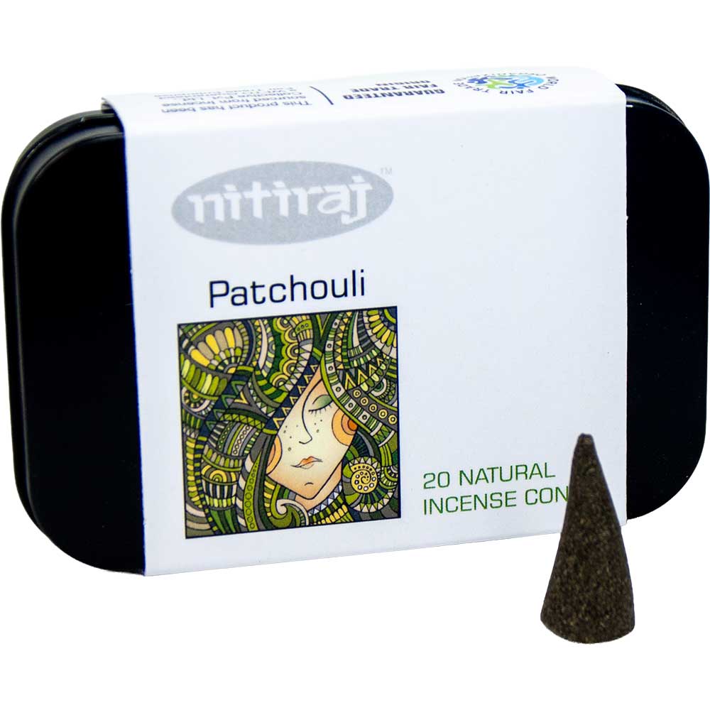 Nitiraj Natural Cones Box of 20 - Patchouli