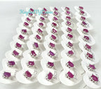 Natural Ruby Stud Earring 4x6mm