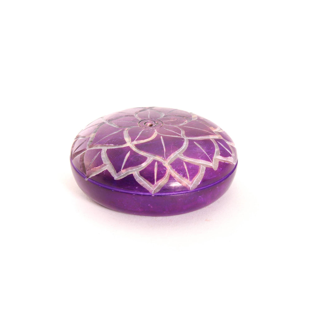 Incense Burner - Soapstone Pebble Crown Chakra Sahasrara 2.5