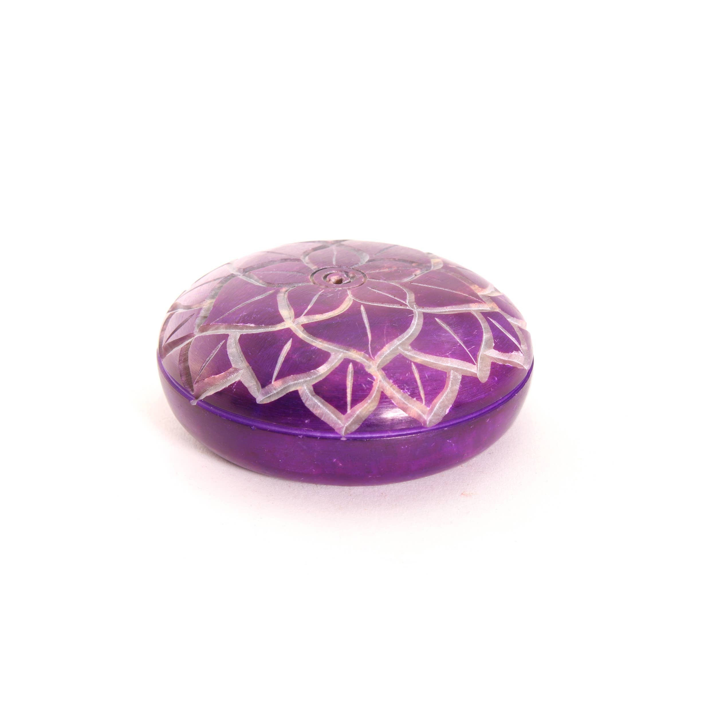 Incense Burner - Soapstone Pebble Crown Chakra Sahasrara 2.5