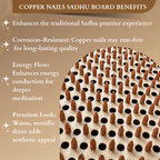 Sadhu Board with Copper Nails, 10mm (0.39 in) – White Gold Color - Most Popular | Tengry
