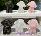 6cm Natural mix Crystal Toy Poodle Healing Energy