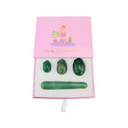 Yoni Eggs: Green Flower Jade / 4pc