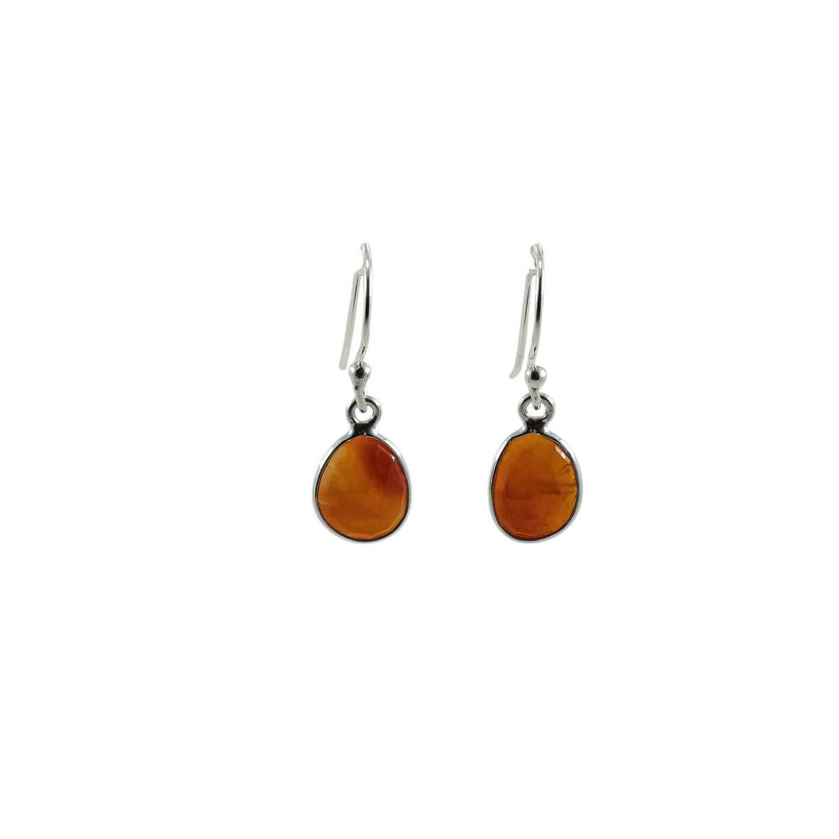 Carnelian Sterling Silver Dangle Earrings