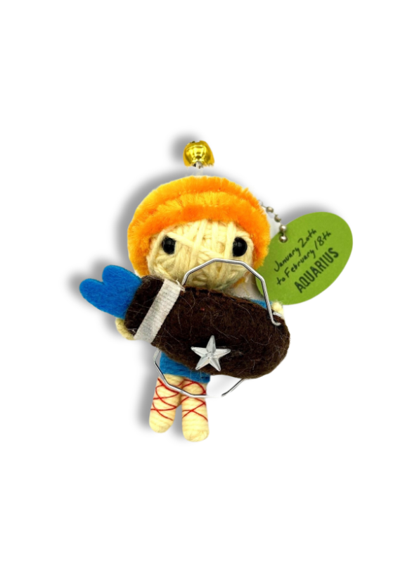 Aquarius - Watchover Voodoo Doll - Zodiac - Keychain
