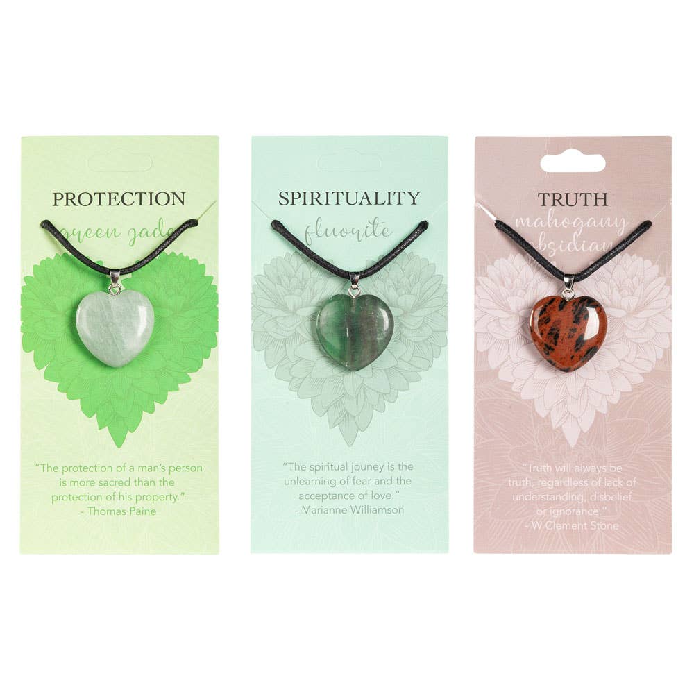 Heart Pendants: Protection (Green Jade)