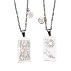 Zodiac Tarot Card & Astrology Necklace: Gold Plated / Cancer