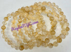 8mm Citrine Crystal Healing Stretch Bracelets 7.5" Energy
