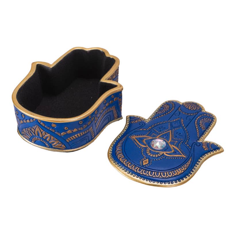 Hamsa Evil Eye Decorative Trinket Box