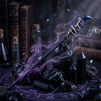 Magic Wand w/ Gift Box - Black Obsidian Moon & Snake (Each): Black obsidian