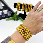 Crystal Palo Santo Round Bead Bracelets  8mm Beads
