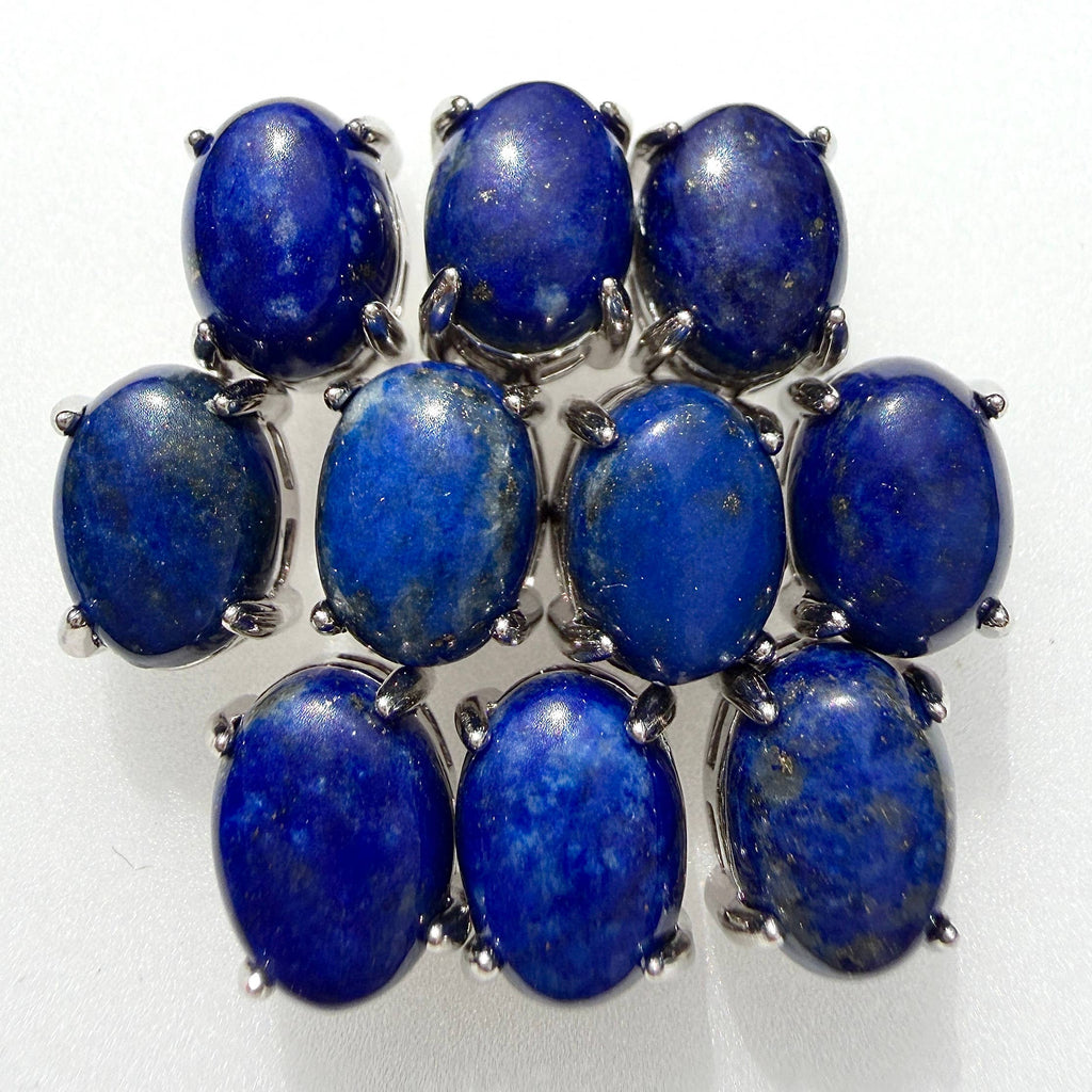 Lapis Lazuli Stud pair 6x8mm