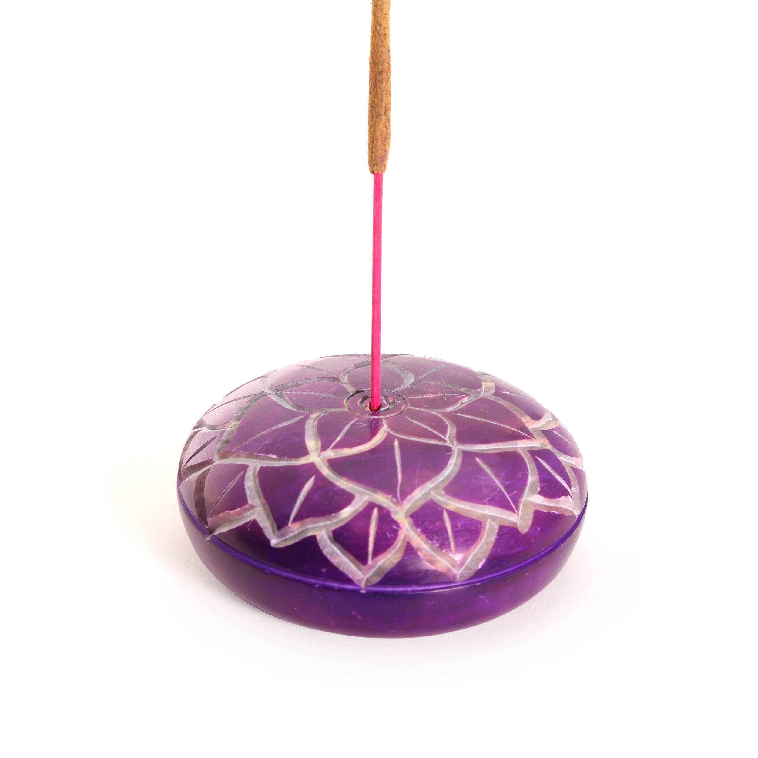 Incense Burner - Soapstone Pebble Crown Chakra Sahasrara 2.5
