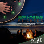 12-Inch Steel Tongue Drum - 13 Notes - Rain Drum: Blue