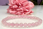 6mm Natural Rose Quartz Crystal Healing Stretch Bracelet